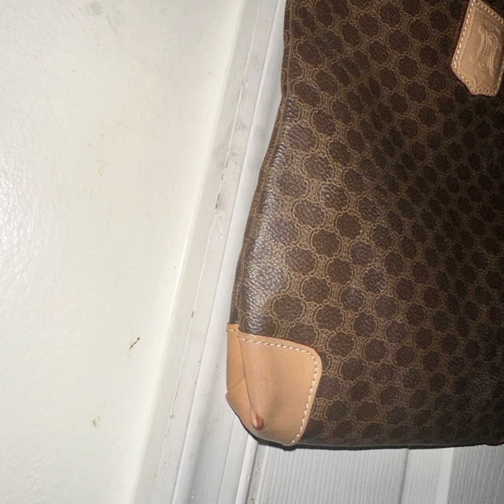 Celine Dark Brown Tote with Tan Accents - Picture 4 of 13